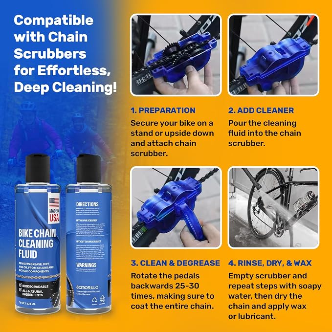 Bicycle Chain & Component Cleaning Fluid - 16oz Chain Degreaser Works in - Image 7