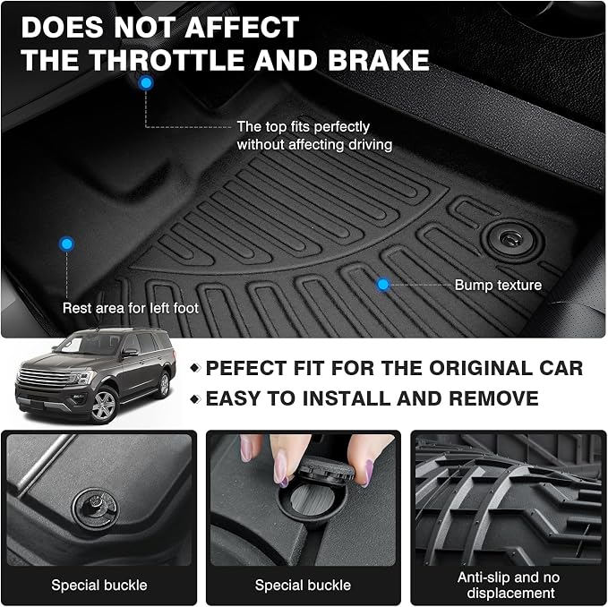 Powerty Floor Mats for 2018-2024 Ford Expedition - Image 4