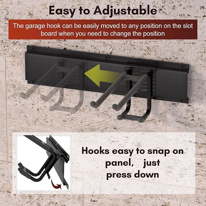 Garage Tool Organizer Wall Mount, Garden Tools Rack Holder, 64 Inch Storage - Image 5