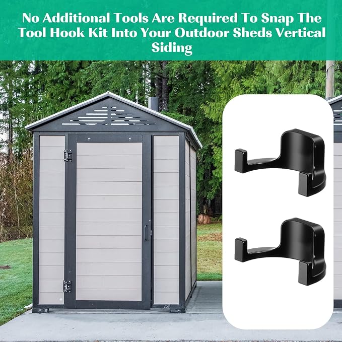 8 Pcs Shed Storage Tool Hooks Accessories Compatible - Image 5