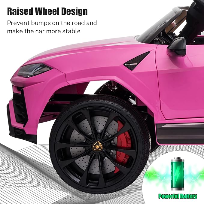 Kids Electric Ride On Car for Kid, 12V Licenced Lamborghini Kids Electric - Image 6
