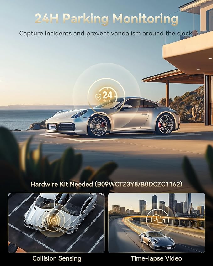 REDTIGER Dual 4K Dash Cam with 256GB eMMC, STARVIS 2 IMX678 Front and Rear Dash - Image 8