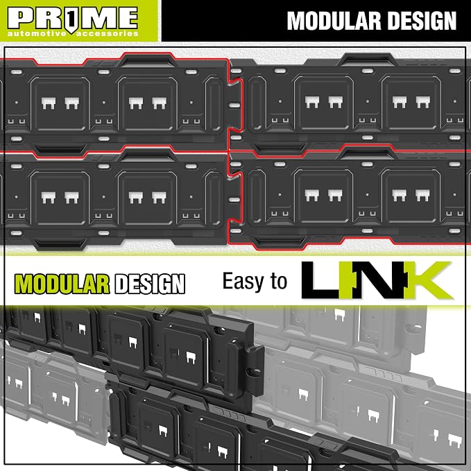 PR1ME 11 pcs Garage Storage Wall Mount Organizer Kit, Garage Storage Wall Rails - Image 3
