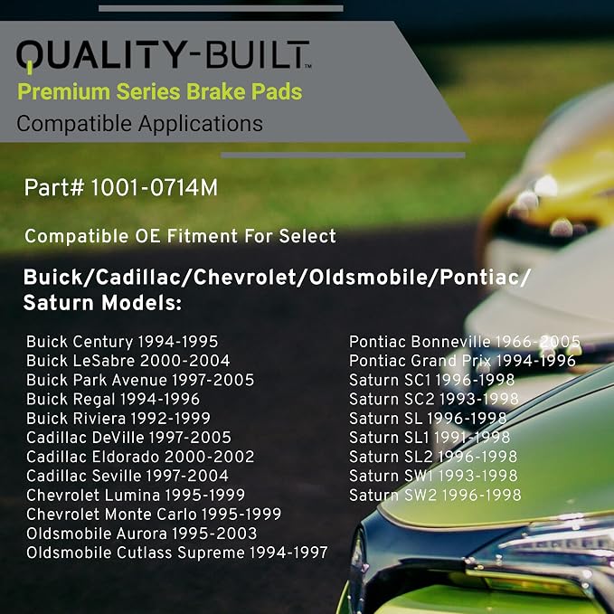 Premium Semi-Metallic Rear Brake Pads Compatible - Image 3