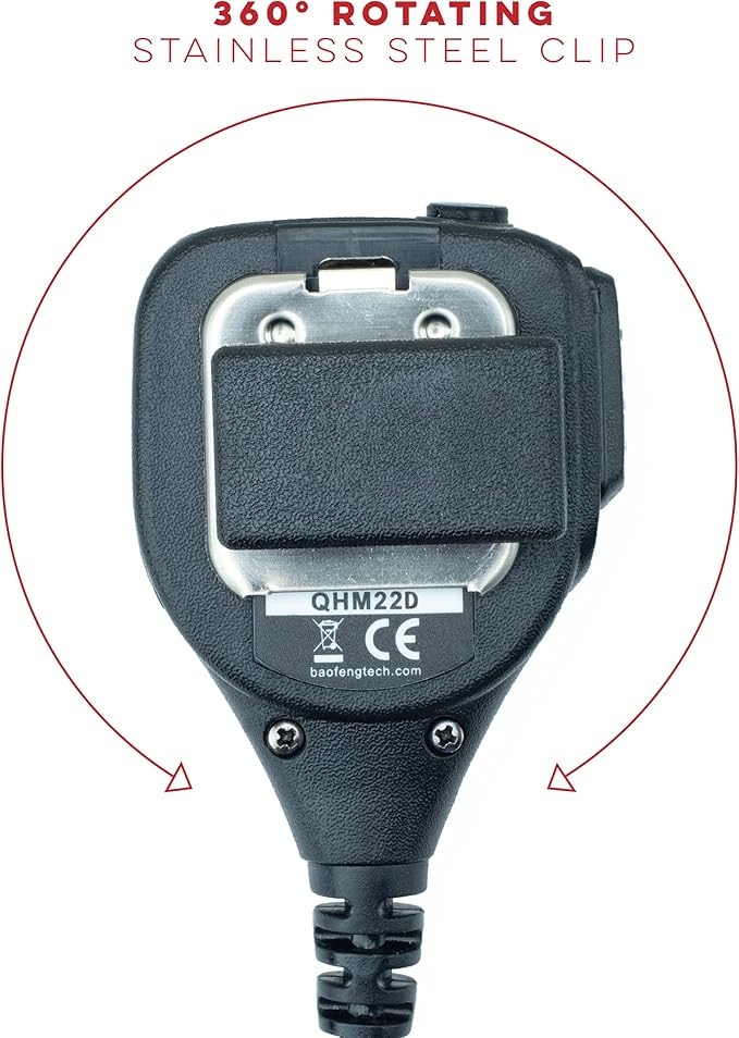 BTECH QHM22D Dual Push-to-Talk Speaker Mic, Platinum Series IP54 Rainproof - Image 5