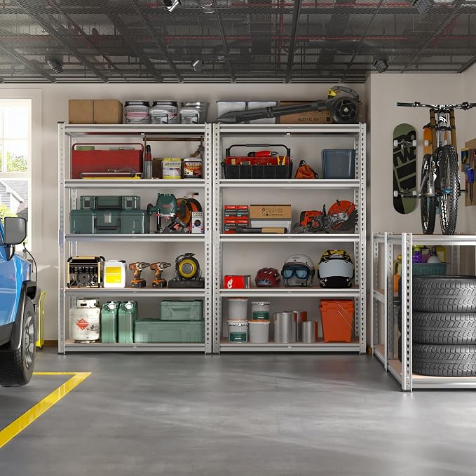 REIBII 2020LBS Garage Shelving Heavy Duty Metal Shelving 5 Tier Storage Shelves - Image 9