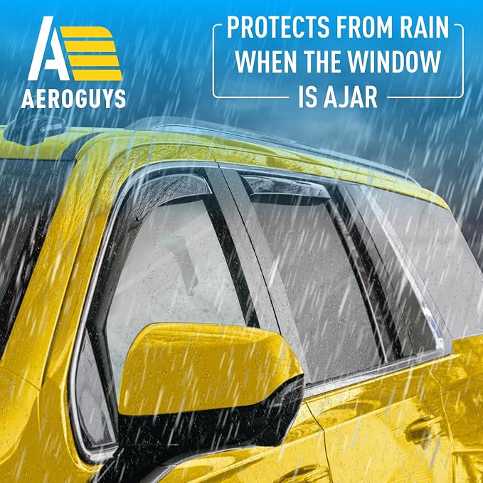 Extra Durable Window Deflectors in-Channel Window Visors Rain Guards Fit - Image 2