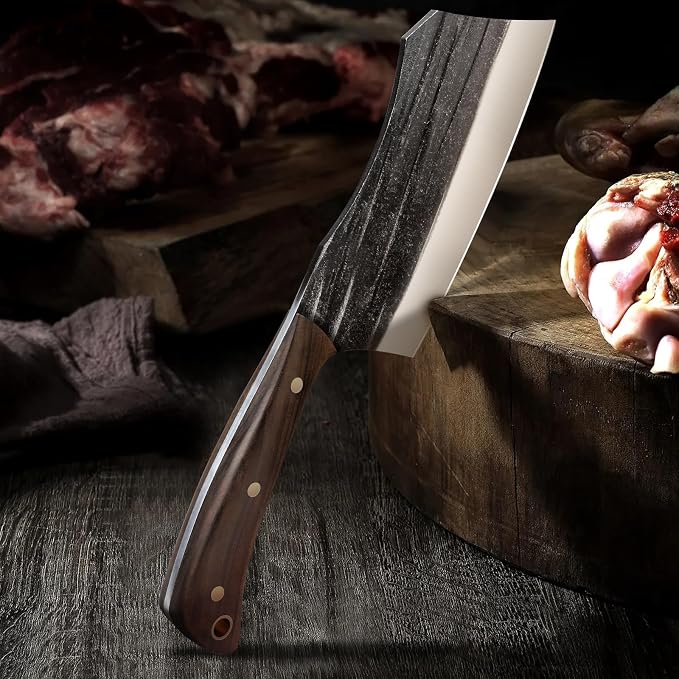 Butcher Knife Set, 3-Piece High Carbon Steel Serbian Chef Knife Set of Heavy - Image 7