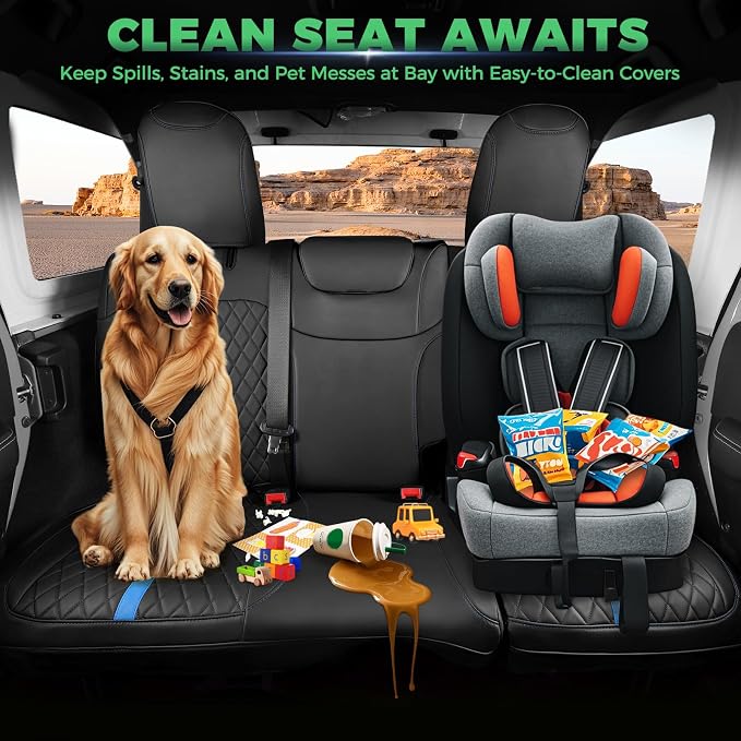 for Jeep Wrangler Seat Covers 4Door JL 2018 2019 2020 2021 2022 2023 2024 2025 - Image 7