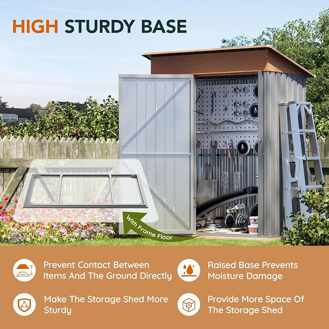 5x3FT Multi-Used Shed & Outdoor Storage Shed - Image 2