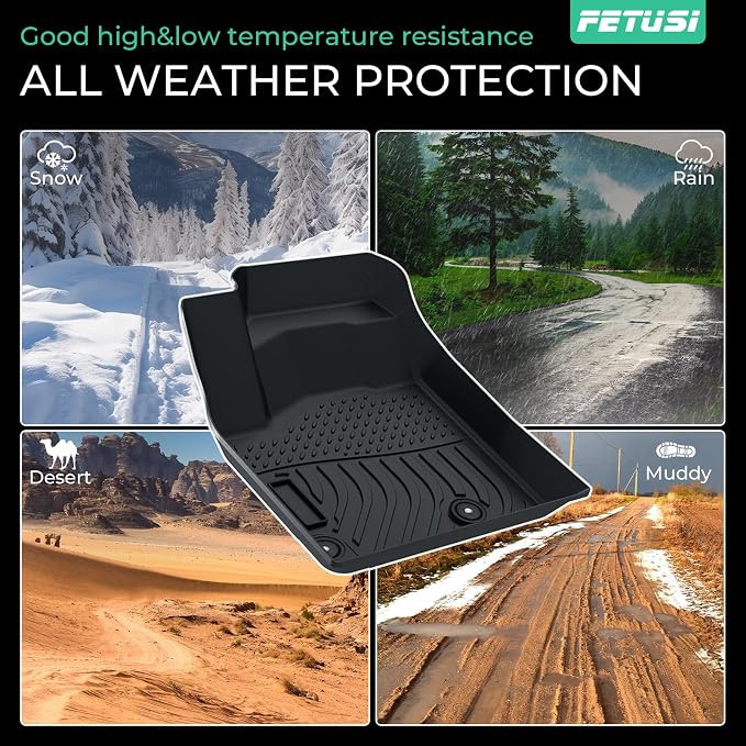 Floor Mats Fit for 2021-2024 2025 Nissan Rogue, Custom Fit TPE All Weather - Image 5