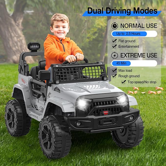 12V Kids Electric Ride On Truck Car w/Parent Remote Control, Spring Suspension - Image 6