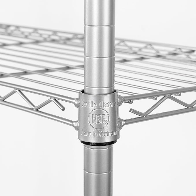 Seville Classics UltraDurable Heavy Duty NSF Solid Steel Wire Rack Storage Unit - Image 6