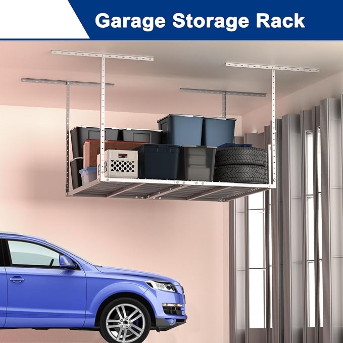 GIOTORENT 3x4FT Heavy Duty Overhead Garage Storage Rack - Image 2