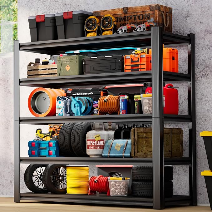 63''H Garage Shelving Capacity Heavy Duty Garage Storage Shelves, 3000LBS - Image 2