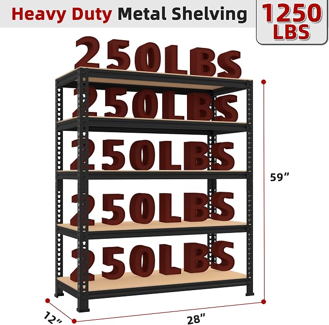 5-Shelf Heavy Duty Shelving - Image 3