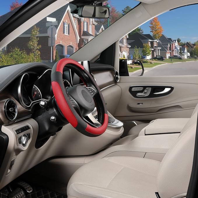 SEG Direct Car Steering Wheel Cover Universal Standard Size 14.5-15 inch - Image 7