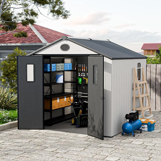 COOS BAY Resin Outdoor Storage Shed by COOSBAY
