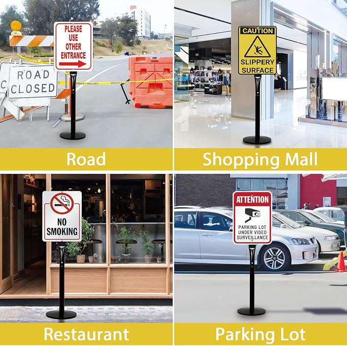 Parking Sign Post with Base - Image 6