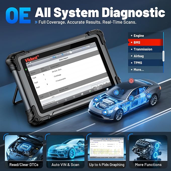 OBD2 Scanner Topology Mapping, VIDENT iSmart 800PRO BT Wireless Bidirectional - Image 9