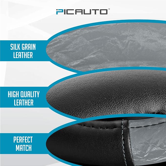 PIC AUTO Steering Wheel Cover, Silk Grain Leather Car Steering Wheel Protector - Image 3