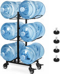 5 Gallon Water Jug Holder with 4 Wheels, Movable Heavy Duty Foldable Water Jug by CAROD