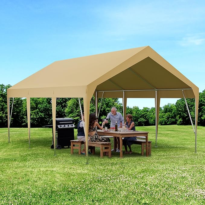 12x20ft Heavy Duty Carport Outdoor Car Canopy UV Resistant Waterproof Party - Image 5