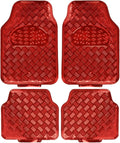 BDK Red All Weather Heavy Duty Car Floor Mats Interior Liners by BDK