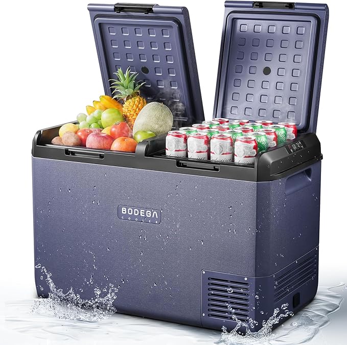 BODEGACOOLER 12 Volt Car Refrigerator, 79QT IPX4 Waterproof Electric Cooler by BODEGA