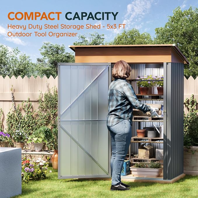5x3FT Multi-Used Shed & Outdoor Storage Shed - Image 3