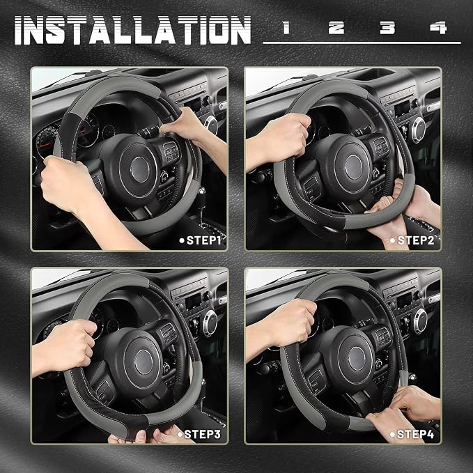 SEG Direct Car Steering Wheel Cover - Image 6