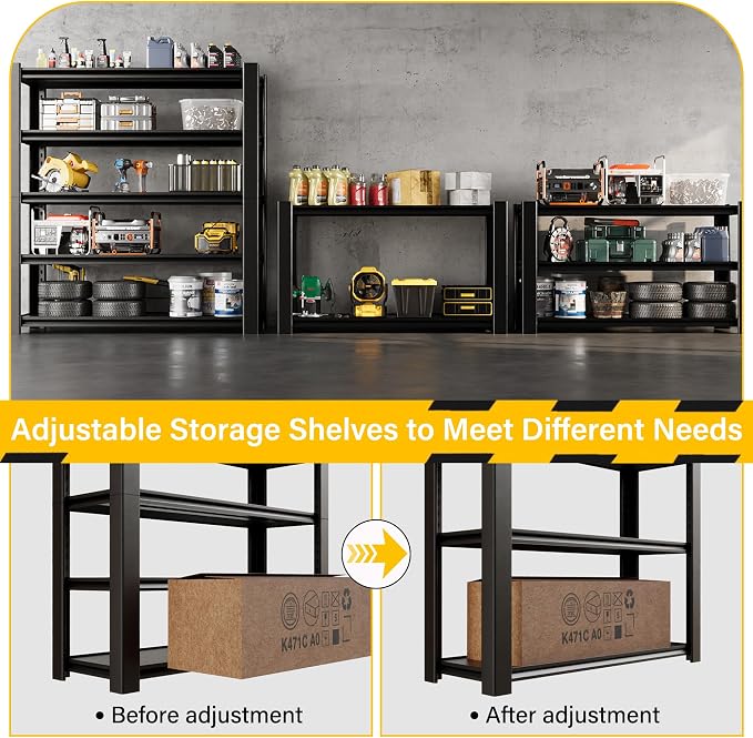 3020LBS Standing Shelf Units 72" H x 48″W x 20" D, Heavy Duty Garage Shelving - Image 3