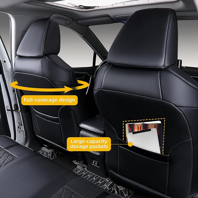 Custom Fit RAV4 Seat Covers for 2019-2025 Toyota RAV4 Hybrid LE, XLE Premium - Image 3