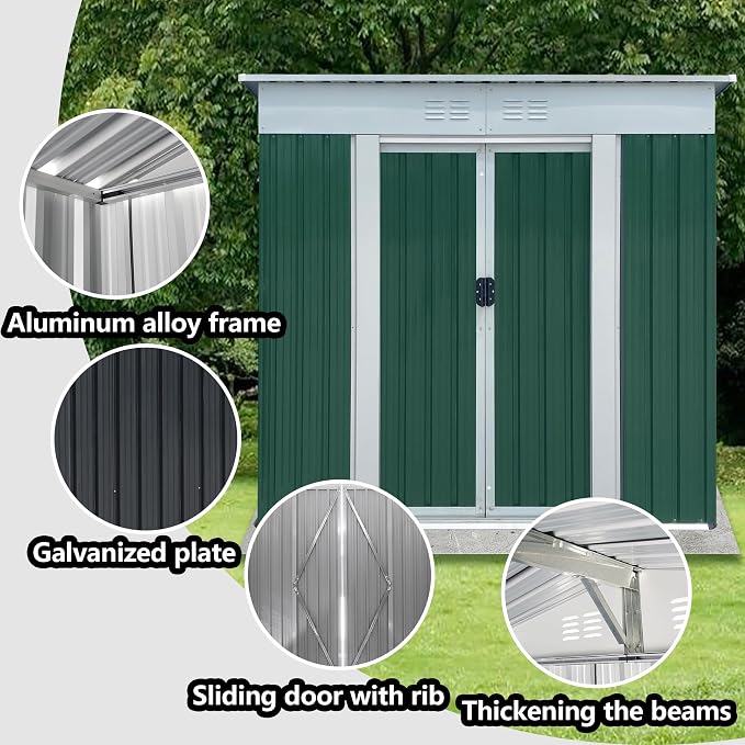 6x4 FT Outdoor Storage Shed - Image 4