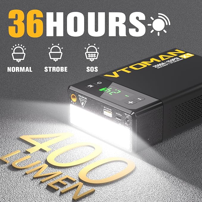 VTOMAN X1 Jump Starter with Air Compressor, Car Battery Jumper Starter with - Image 4
