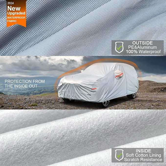 Kayme 6 Layers SUV Car Cover Waterproof All Weather - Image 2