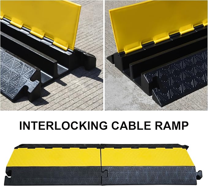 Heavy-Duty Rubber Cable Protector Ramp - Image 3
