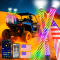 2Pack 3FT Fat Whip Lights, RGB Led Whip Lights by DREAMIZER