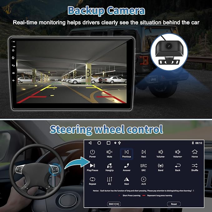 Car Radio Stereo for Jeep Wrangler JK 2007-2018 Dodge Ram 1500 2500 3500 Grand - Image 4
