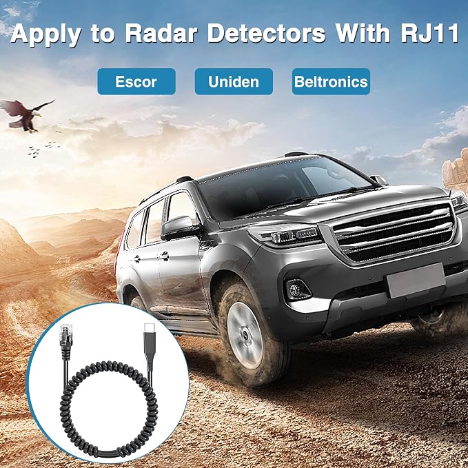 Radar Detector Cable, USB-C to RJ11 Plug Charging Kit, - Image 8