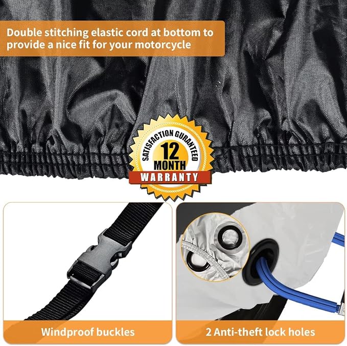 Motorcycle Cover Waterproof Outdoor, Coverado All Weather Protection Motorbike - Image 6