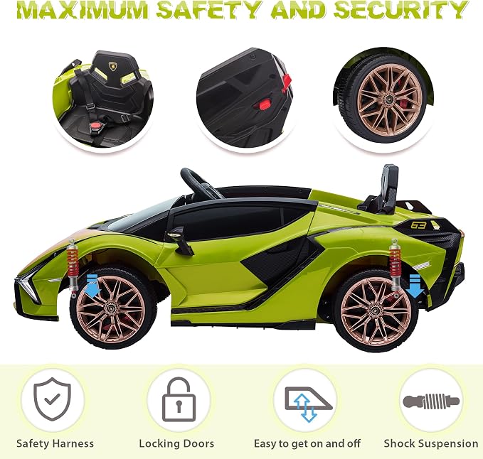 TOBBI Electric Ride On Car Toy for Kids to Drive, 12V Battery Powered Licensed - Image 4
