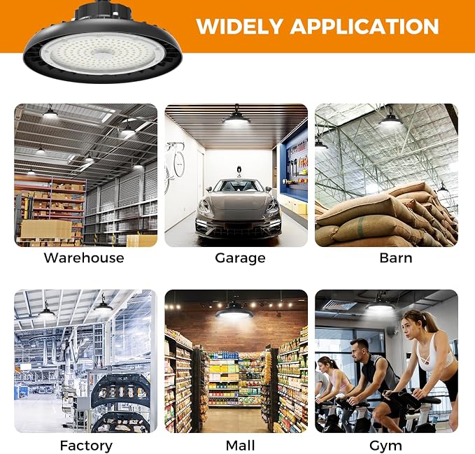 High Bay Lights LED UFO Light 240W LED Shop Lights 6000K IP65 Commercial Bay - Image 7