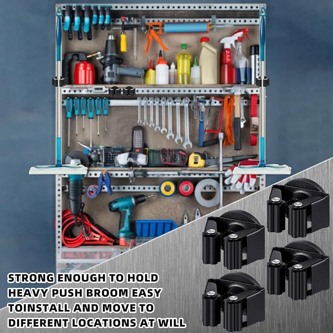 30 Pcs Magnetic Mop Broom Holder Movable Magnetic Broom Holder Rack, Anti Slip - Image 6