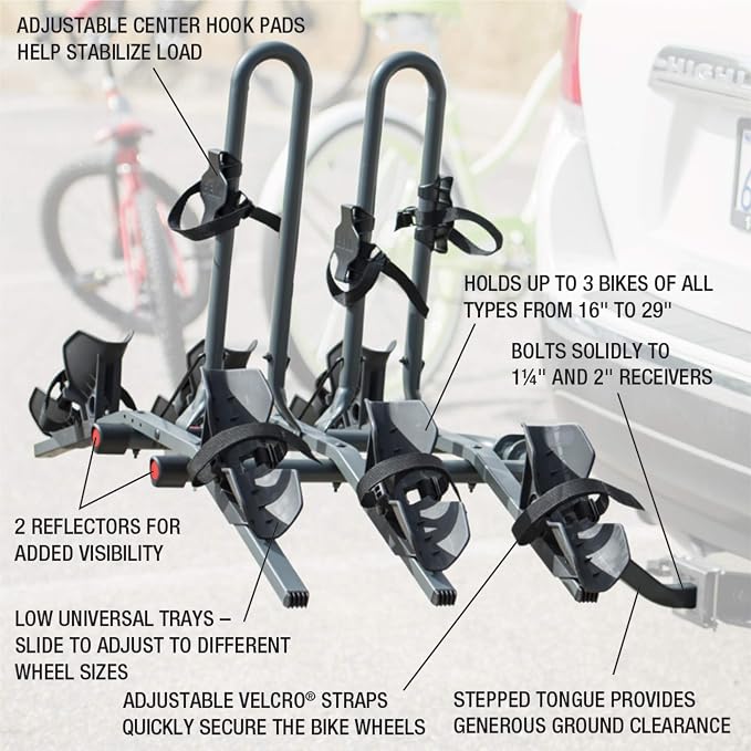 BELL Right Up 350 3-Bicycle Platform Hitch Rack - Image 5