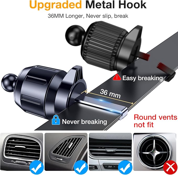 Phone Holders for Your Car【2025 Upgraded 3 Base in 1】Car Phone Holder Mount - Image 9