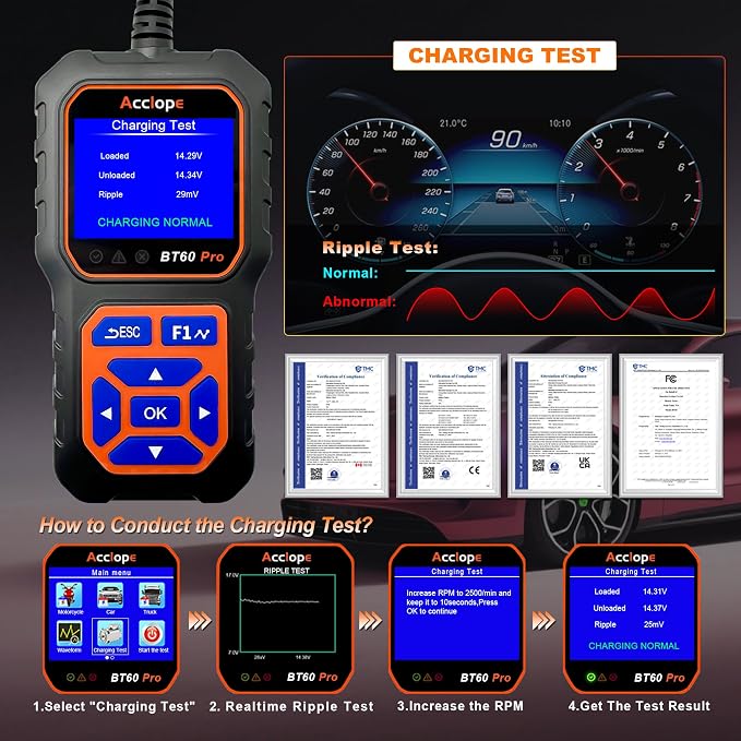 BT60 Pro Acclope Car Battery Tester - Image 9