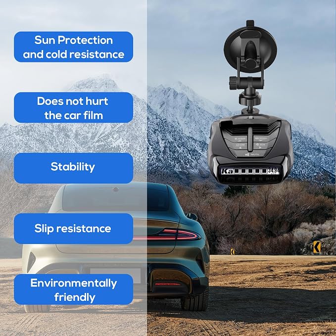 Super Radar Detector Mount, Super Car Windshield, Dashboard Suction Cup Bracket - Image 6