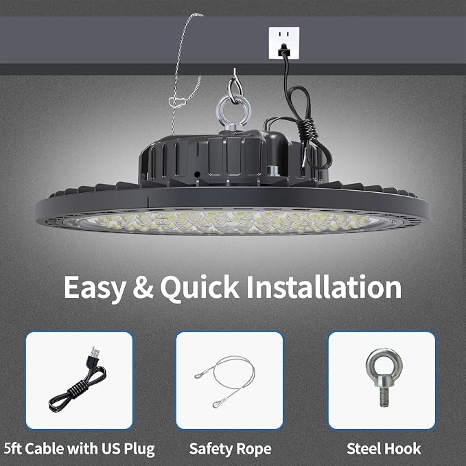 6 Pack UFO LED High Bay Light 200W, 29000 LM, 5000K - Image 7