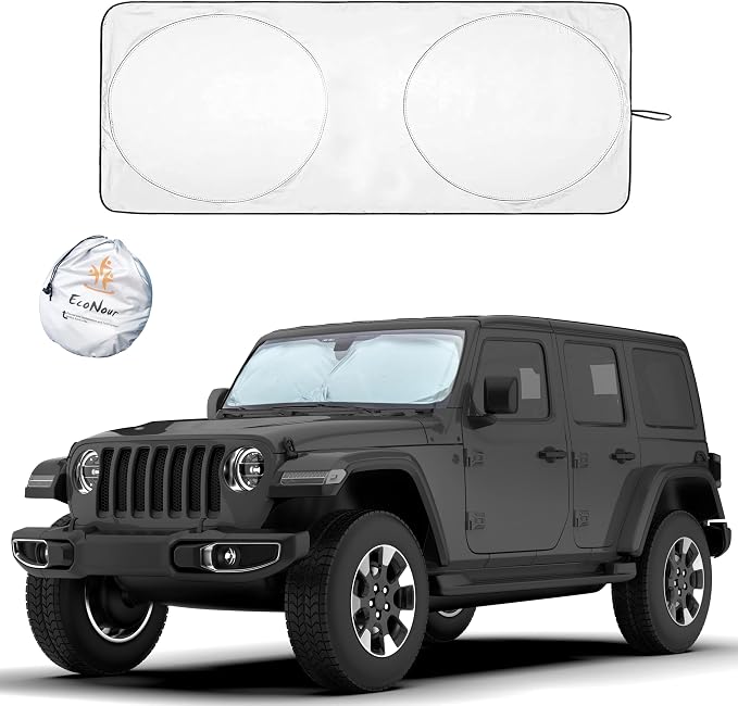 EcoNour Jeep Windshield Sunshade | Sun Visor by EcoNour
